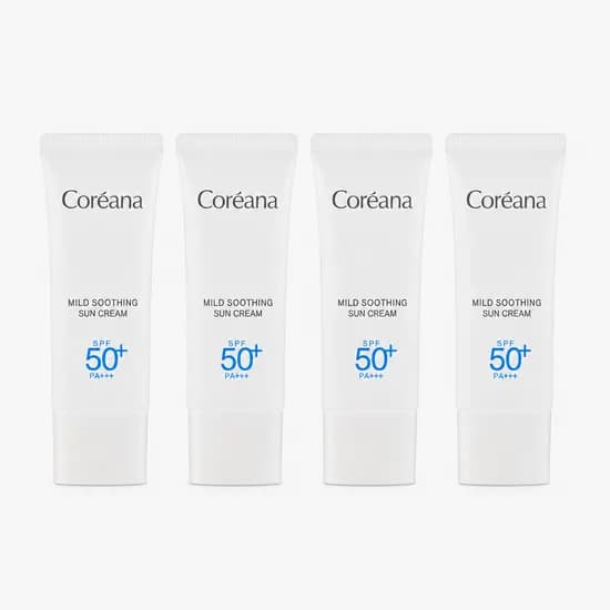 코리아나 마일드 수딩 선크림, 40ml, 4개