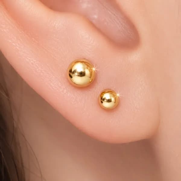 베라토 14K 베이직 골든볼 귀걸이 로즈골드 6mm 1쌍 62,000원
