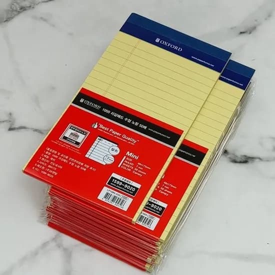 OXFORD 리갈패드 수첩, Canary, 50매, 10권, 1개