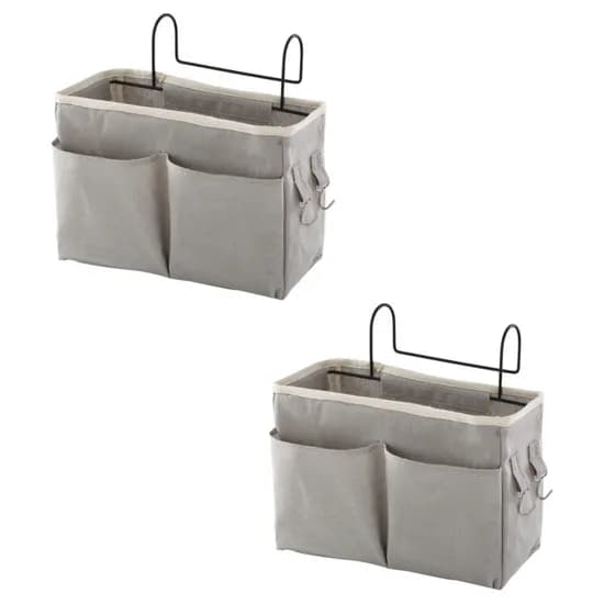 침대 사이드 포켓 수납걸이 그레이 one size 2개