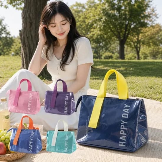 보냉보온 도시락가방, 네이비, 8.5L, 25.5x17x20cm, 1개