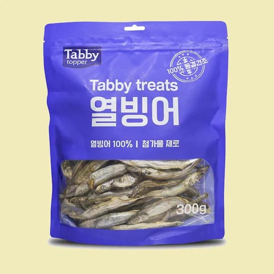 테비 토퍼 동결건조 간식, 열빙어, 300g, 1개