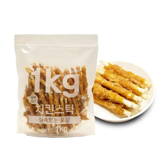 테비 사사미 강아지 간식 치킨스틱 1kg 1개