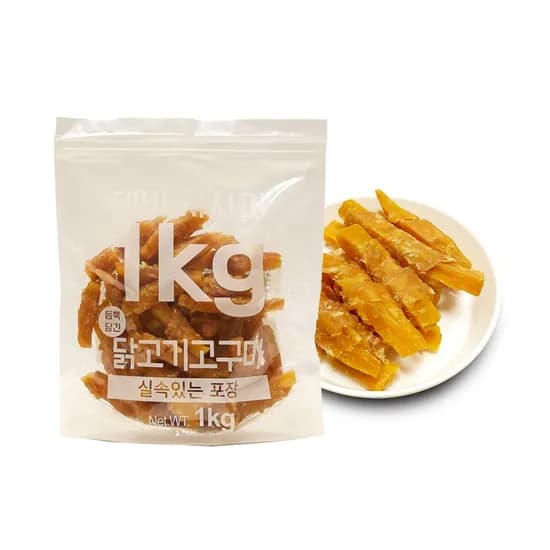테비 사사미 강아지 간식 닭고기고구마 1kg 1개
