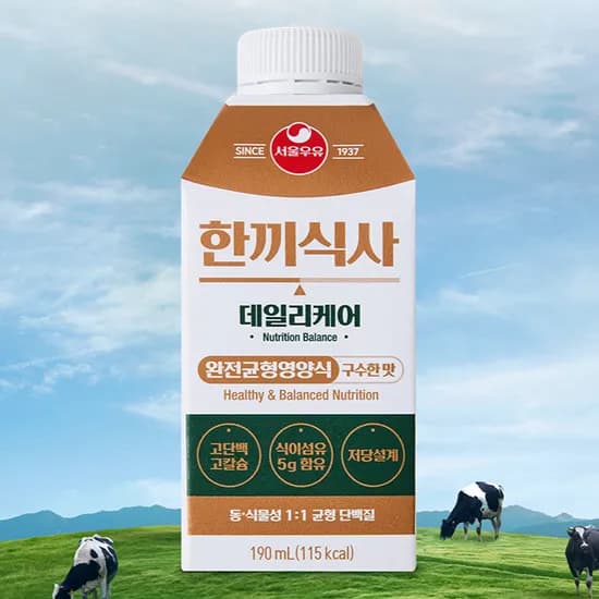 서울우유 한끼식사, 190ml, 18개, 1박스