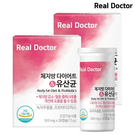 리얼닥터 체지방 다이어트 유산균 500mg 30캡슐 2개