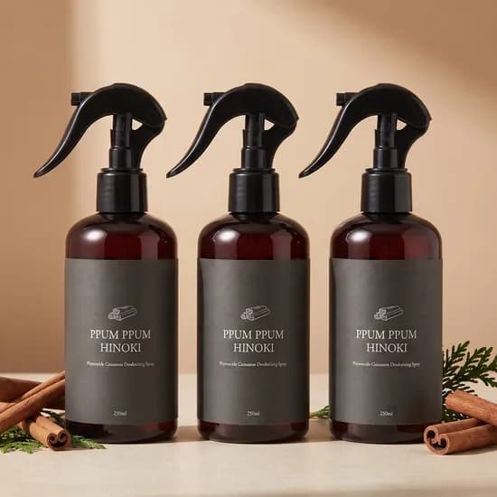 뿜뿜편백 시나몬 편백수 실내 탈취제 250ml 3개입 3개