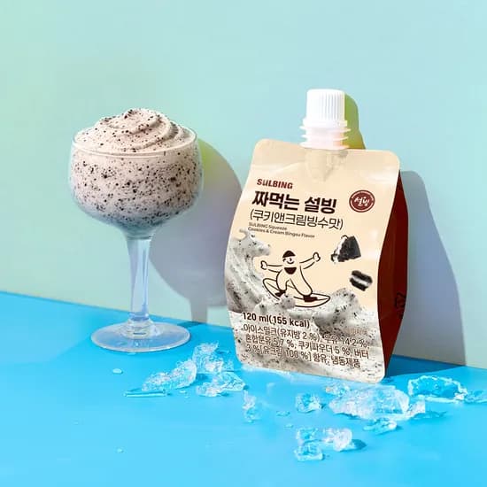 설빙 짜먹는 설빙 쿠키앤크림맛, 120ml, 24개
