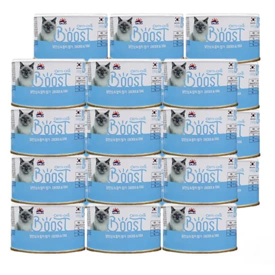 사조 옵티원 부스트 닭안심&참치 캔, 고양이, 참치, 캔, 160g, 24개입, 1박스
