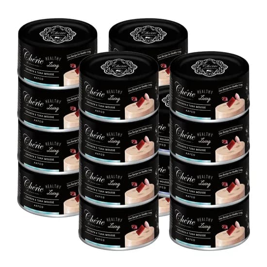 쉐리 블랙라벨 주식캔, 닭고기와 참치, 80g, 24개