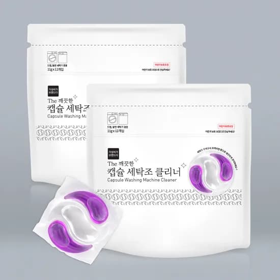 The 깨끗한 캡슐 세탁조 클리너, 12개입, 2세트