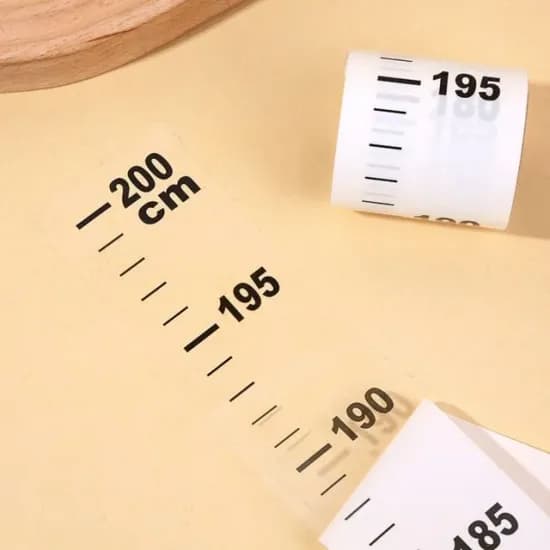 투명 키재기 스티커 롤타입 화이트 200cm 1개