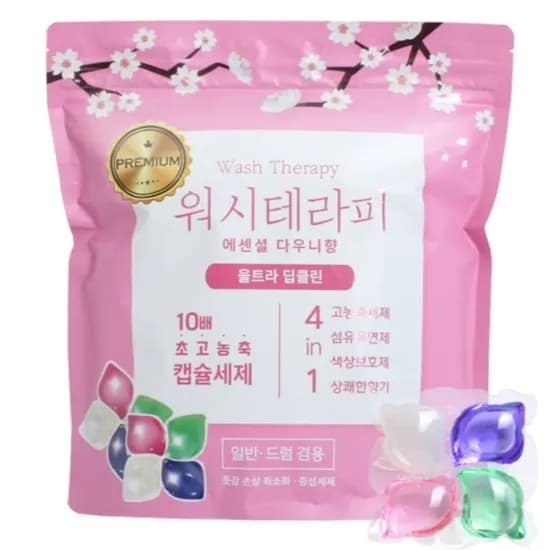 워시테라피 캡슐세제, 에센셜 다우니향, 100개입, 1개