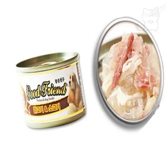 좋은친구 굿프랜드 강아지캔, 닭고기&소고기, 100g, 24개