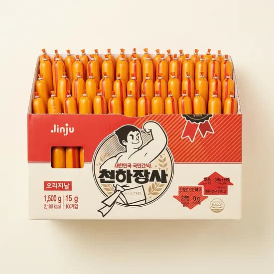 진주햄 천하장사 오리지널 15g 100개입 2개 34,890원