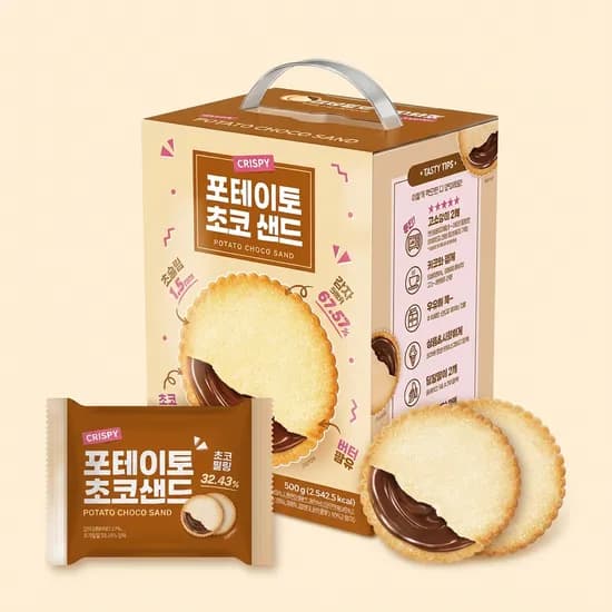 혜성푸드 포테이토 초코샌드 초코맛 500g 1개