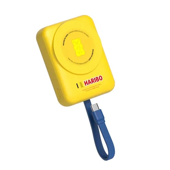 이어맥 하리보 미니 맥세이프 케이블 일체형 고속충전 보조배터리 HPB-01 10000mAh 옐로우 1개