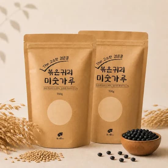 논앤밭위드 프리미엄 볶은귀리 검은콩 미숫가루 700g 2개