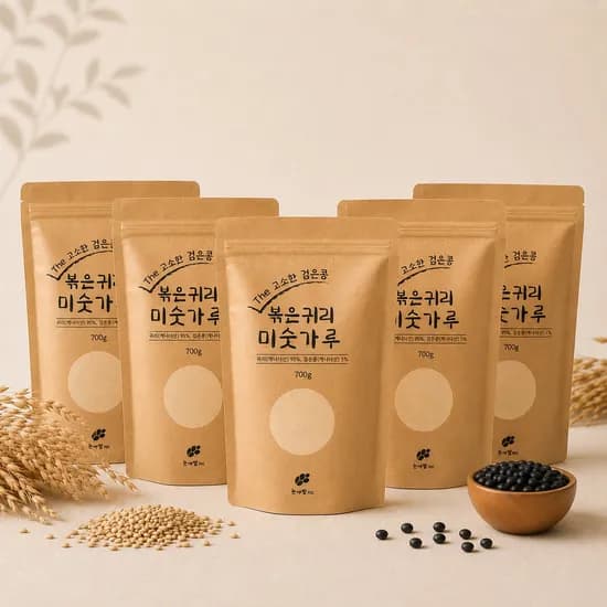 논앤밭위드 프리미엄 볶은귀리 검은콩 미숫가루 700g 5개 19,300원