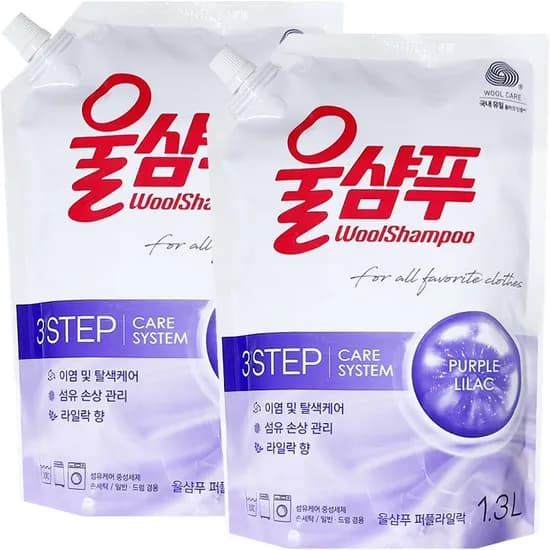 애경 울샴푸 라일락 1.3L 2개