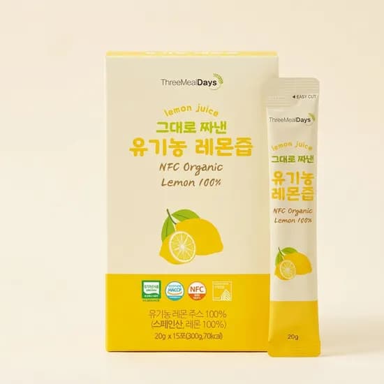 트리밀데이즈 그대로 짜낸 유기농 레몬즙 20g 15포 1개