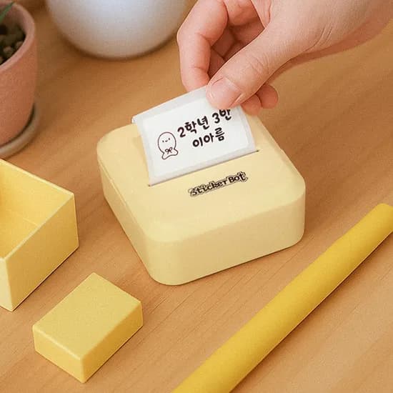 스티커봇 미니 라벨프린터 S2 크림 1개