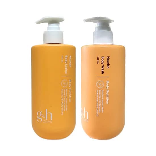 암웨이 g&h 너리쉬 바디 로션 + 바디 워시 2종 세트, 1세트