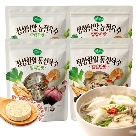 맑은물에 정성한알 동전육수 담백한맛, 4g, 80개