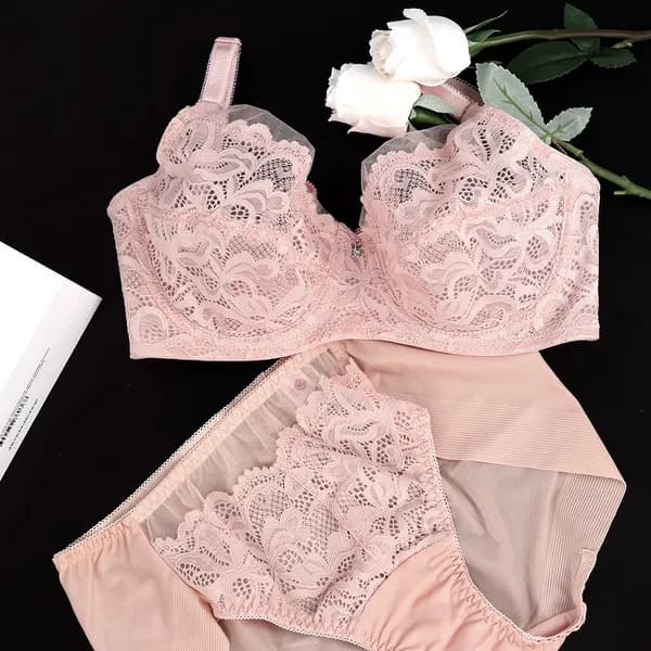 비너스 자스민 블룸 레이스 와이어 홑겹 브라팬티세트 라이트브라운 85C-95