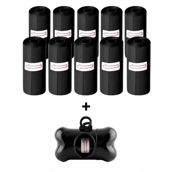 리셀 강아지 배변봉투 배변홀더 리드줄 LED, 블랙, 1개