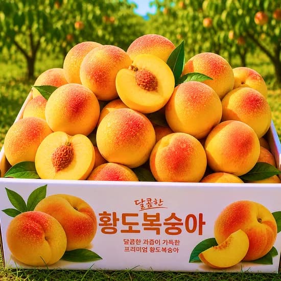 당도선별 정품 꿀 황도복숭아, 4kg, 1박스