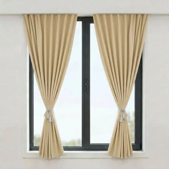 별하 창문 암막커튼 베이지 100x150cm 2개