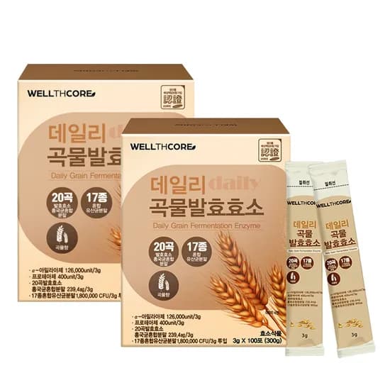 웰스코어 데일리 곡물발효효소 3g 200포 27,900원
