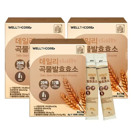 웰스코어 데일리 곡물발효효소 3g 300포