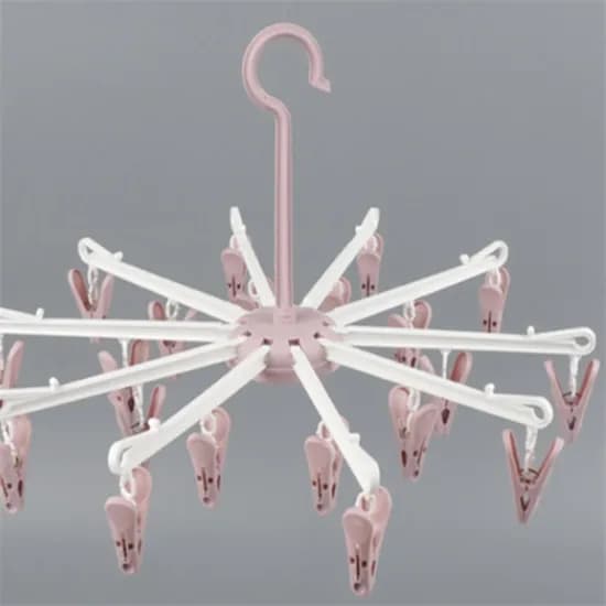U&U 걸이형 빨래집게 양말건조기 원형 블루 43cm 180mm 1개