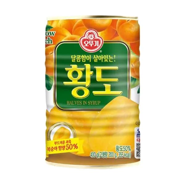 오뚜기 황도 반절 컷팅 복숭아 통조림 400g 1개
