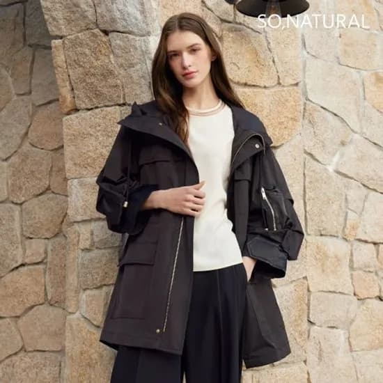 SO,NATURAL 유러피안 재킷 블랙 55