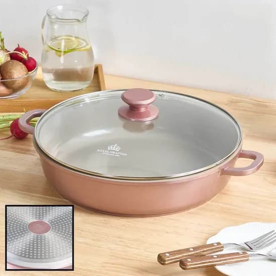로얄그래프톤 로사 IH 세라믹 전골냄비 32cm 핑크 1개