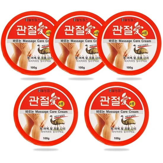 웰빙헬스 관절애 마사지 크림 100g 5개