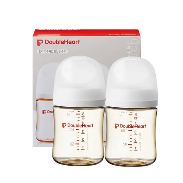 더블하트 모유실감 3세대 제뉴인화이트 트윈팩 160ml 젖병 2개입