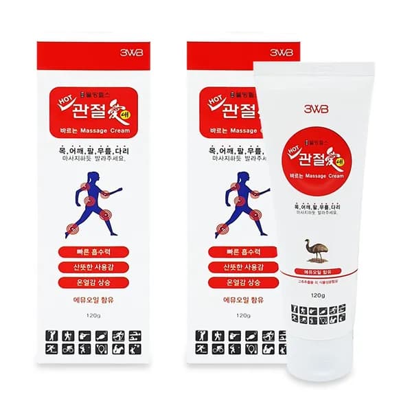 웰빙헬스 관절애 마사지크림 튜브형 120ml 2개