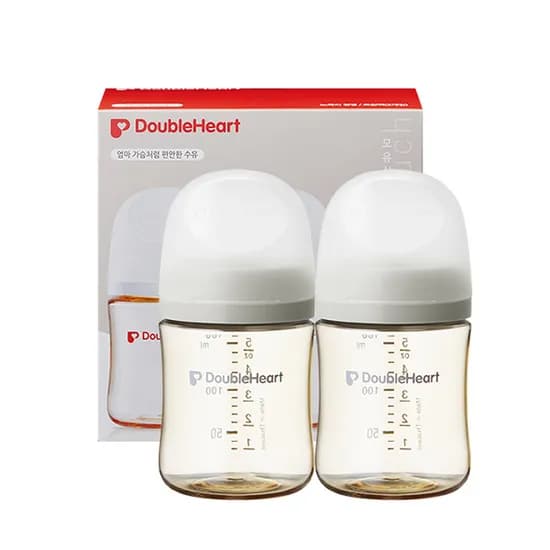 더블하트 모유실감 3세대 젖병, 새벽그레이, 160ml, 2개입, 1개