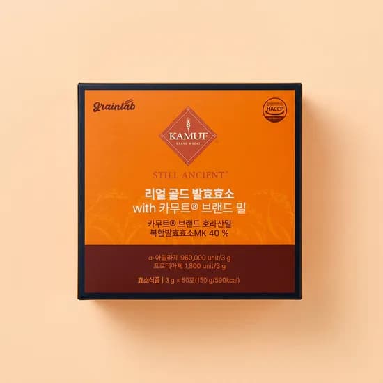 그레인랩 리얼 골드 발효효소 카무트효소 군고구마맛 50포 1개
