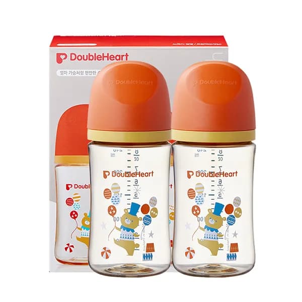 더블하트 모유실감 3세대 서커스베어 트윈팩 240ml 2개입