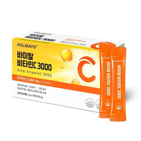 홀리데이즈 바이탈 비타민C 3000 3000mg 100포 1개