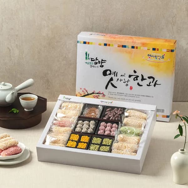 명인 수제 한과 약과 유과 선물세트 2단 795g 1개 23,900원