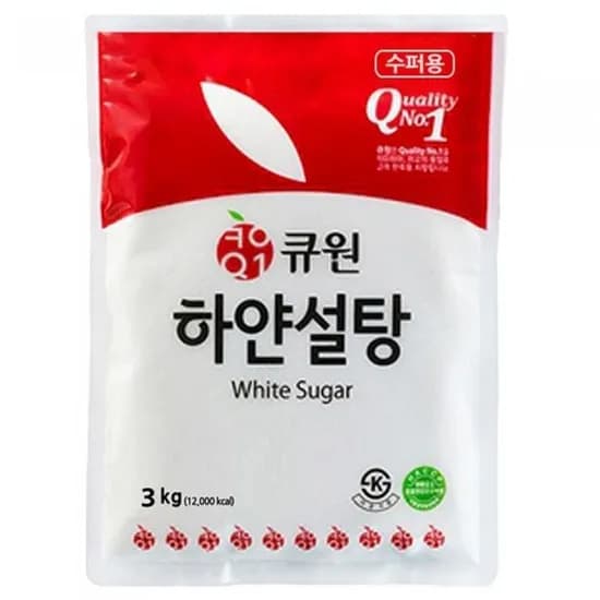 삼양사 큐원 하얀 설탕 3kg 2봉