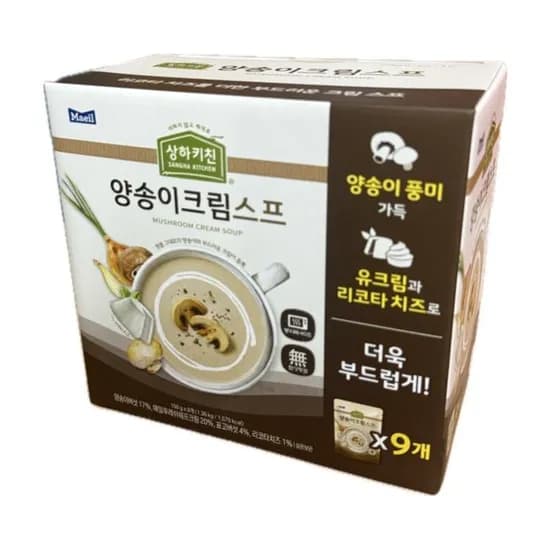 매일유업 상하키친 양송이 크림스프 150g 9개입