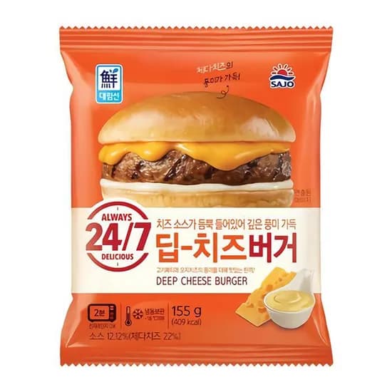 사조대림 딥 치즈버거 155g 10개