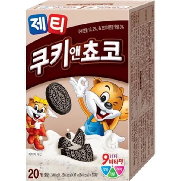 동서식품 제티 쿠키앤초코 340g 20T